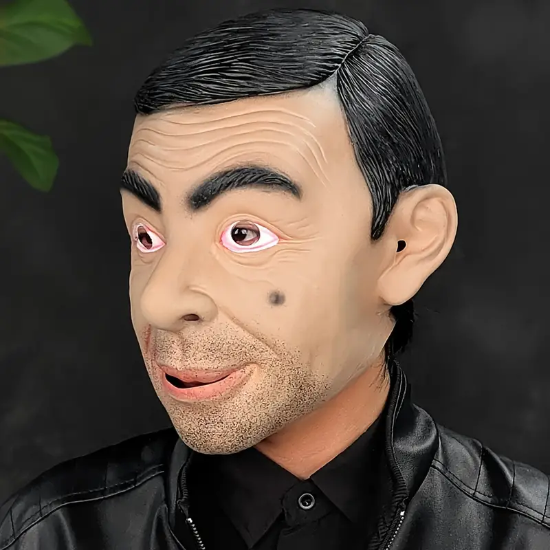 Rowan Atkinson Mask Costume Party Celebrity Rubber Latex Mask Halloween Mr. Bean 