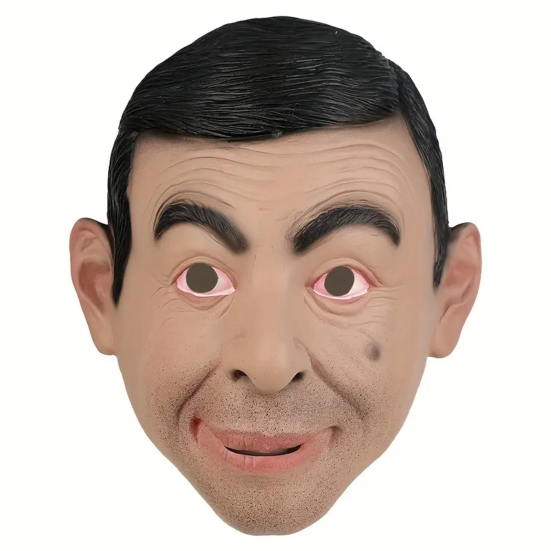 Rowan Atkinson Mask Costume Party Celebrity Rubber Latex Mask Halloween Mr. Bean 