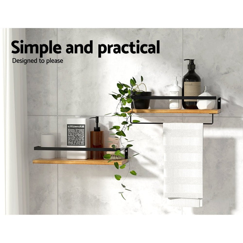 Artiss Floating Wall Shelf Set of 2