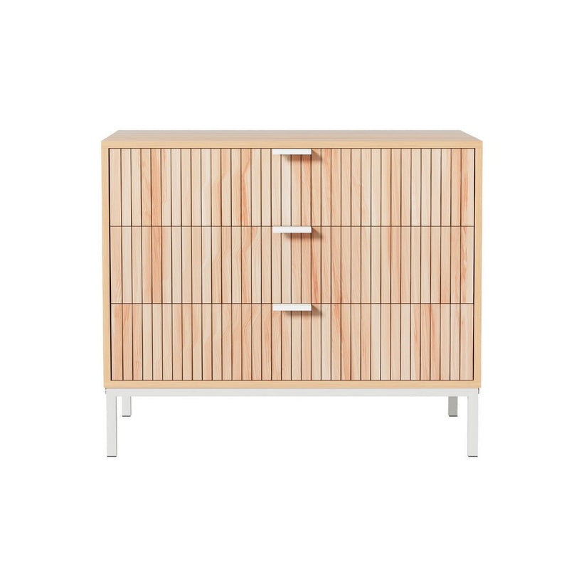 Artiss 3 Chest of Drawers  - LURA Pine