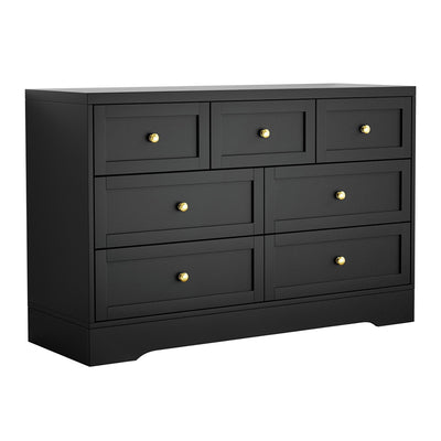 Artiss 7 Chest of Drawers Dresser Table Black