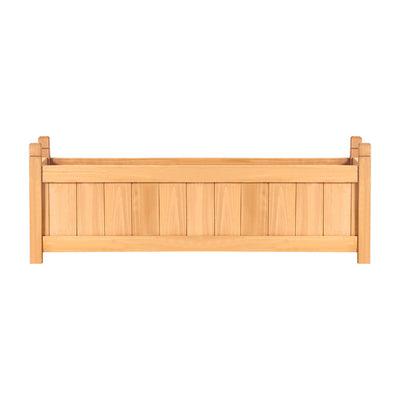 2x Green Fingers Raised Garden Bed 90x30x33cm Wooden Planter Box Raised Container Growing