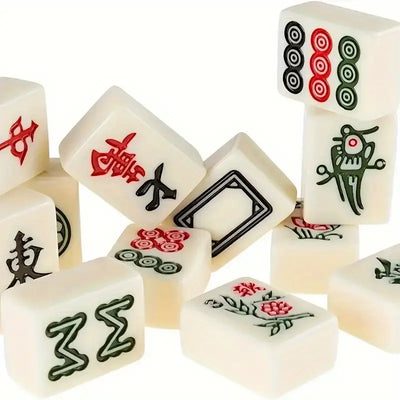 Traditional Mah Jong Game Set 144 Chinese Tiles Mahjong