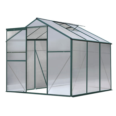 Greenfingers Greenhouse 1.9x1.9x1.83M Aluminium Polycarbonate Green House Garden Shed