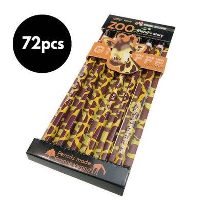 72pcs ZOO Animal Pencil Set Jungle Kids Party Favours - Giraffe