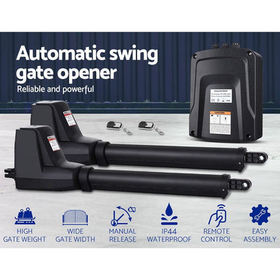 LockMaster Automatic Electric Gate Opener Double Swing Remote Control Kit 800KG
