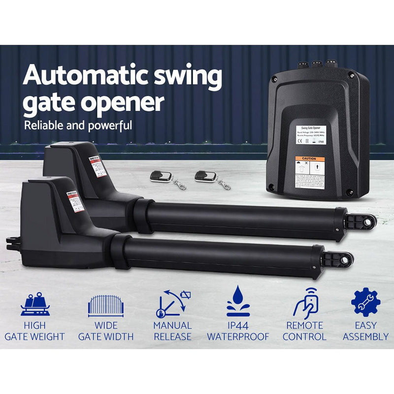LockMaster Automatic Electric Gate Opener Double Swing Remote Control Kit 800KG