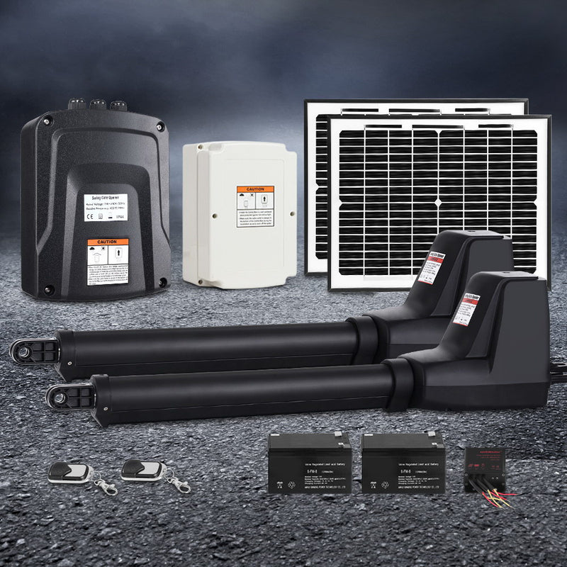 Lockmaster Dual Swing Gate Opener 800KG 20W Solar Panel