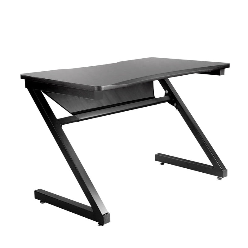 Artiss Gaming Desk Home Office Computer Carbon Fiber Style Racer Table Black