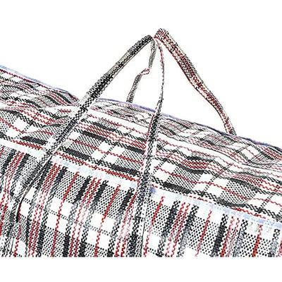 48x Large Stripe Bag Packing Storage Strip Zip Shopping Travel Check House Moving 90cm x 78cm x 25cm