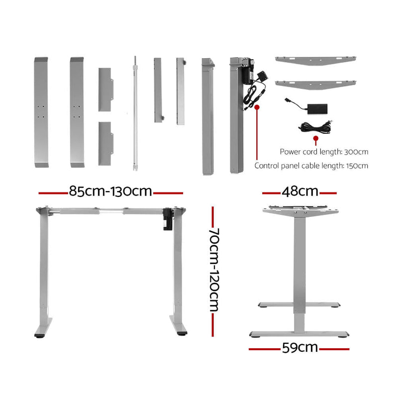 Artiss Standing Desk Motorised 140CM White Oak