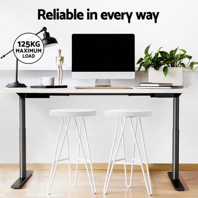 Artiss Standing Desk Motorised Electric Dual Motor White 120CM