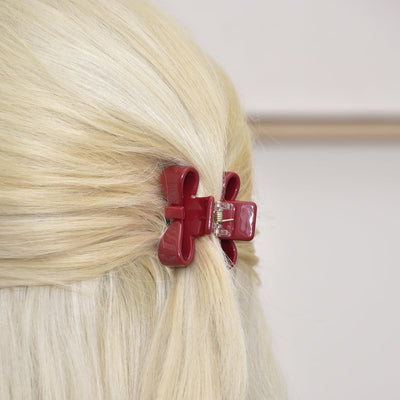 Culturesse Ari Bow Hair Claw Set (Red & Turquoise)