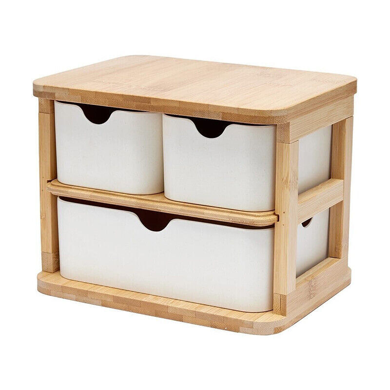 Bamboo Storage Drawer Set with 3 Drawers