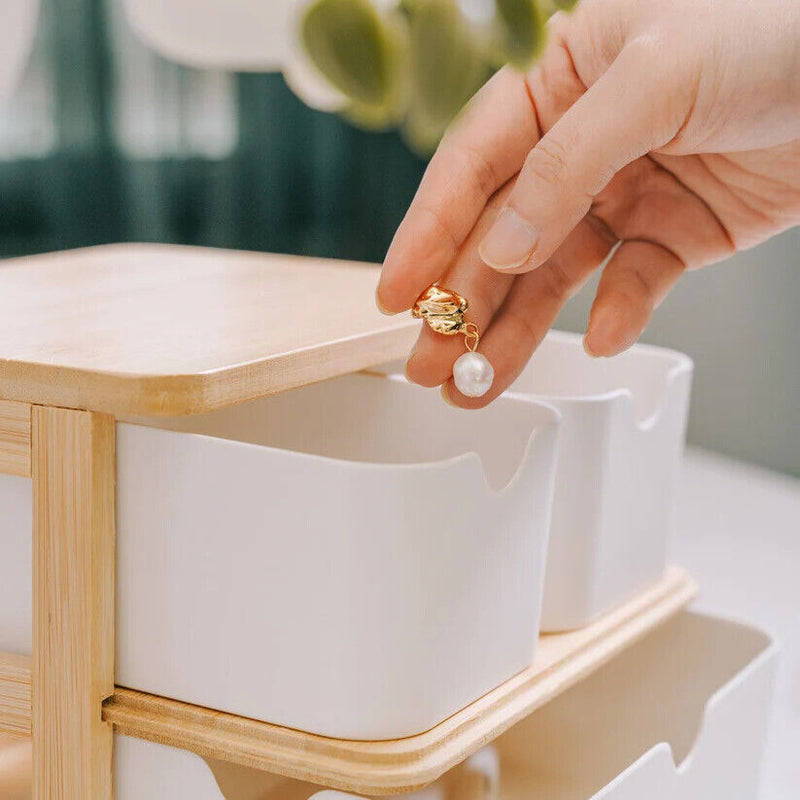 Bamboo Storage Drawer Set with 3 Drawers