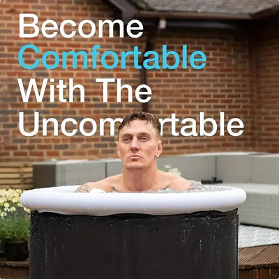 Portable Ice Bath Tub for Athletes - Cold Water Therapy & Hot Tub for Recovery - Foldable 34" Ice Bath Barrel for Home Use