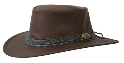 JACARU Roo Nomad Kangaroo Leather Hat Crushable Foldable Water Resistant Squashy