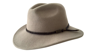 JACARU Australian Wool Fedora Hat Outback 100% WOOL Crushable Travel 1847