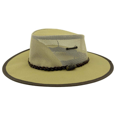 Jacaru Canvas Parks Koolaroo Mesh Hat Wide Brim Cooler Coolaroo - Beige