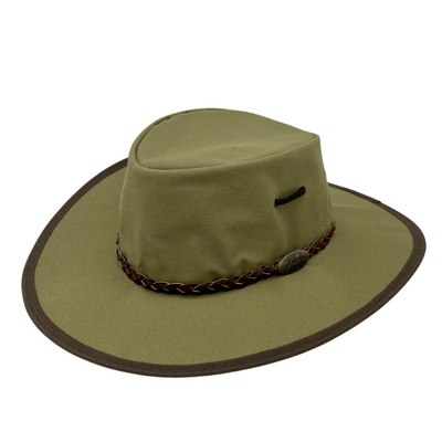 JACARU Full Canvas Parks Explorer Sun Hat Water Resistant Wide Brim Work Toggle