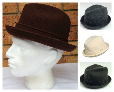 KANGOL Wool Player Trilby Hat Fedora Style Warm Winter Cap 6447BC