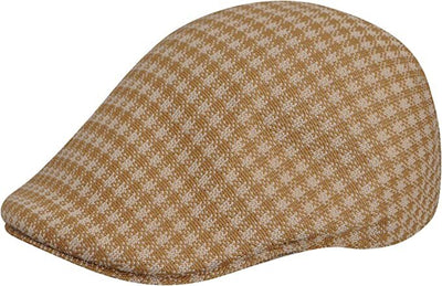 KANGOL Houndstooth 507 Tropic Ivy Cap K1327CO Summer Driving Hat Style - Tan - L