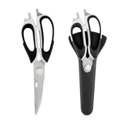 7 in 1 Multi Purpose Kitchen Super Scissors w/ Magnetic Case for Meat Nuts