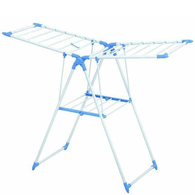 Foldable 2 Tier Aluminium Clothes Drying Airing Rack Clothing Horse Stand