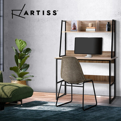 Artiss Office Computer Desk Study Table Workstation Bookshelf Storage Oak