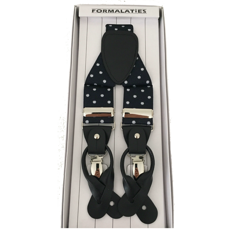 Polka Navy/White