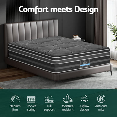 Giselle Bedding 35cm Mattress Bamboo Cover Double