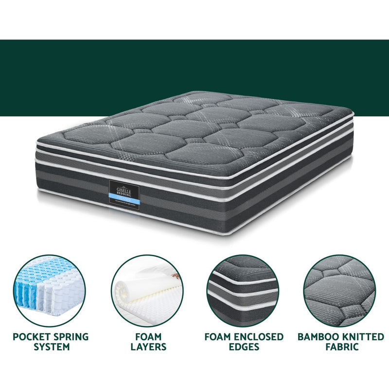Giselle Bedding 35cm Mattress Bamboo Cover Double