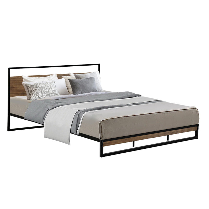 Artiss Metal Bed Frame King Size Mattress Base Platform Foundation Black Dane