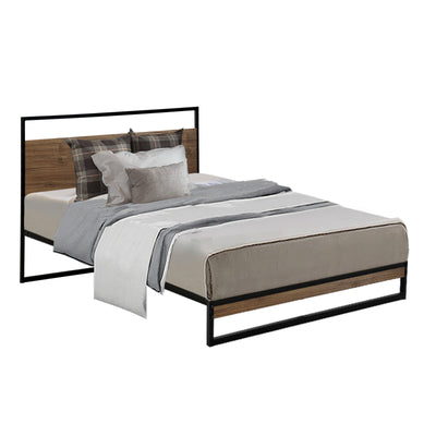 Artiss Metal Bed Frame Single Size Mattress Base Platform Foundation Black Dane