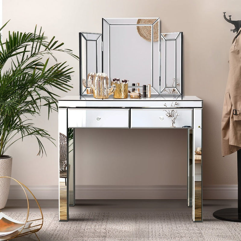 Artiss Dressing Table Set Console Table With Mirror Mirrored Furniture Dresser