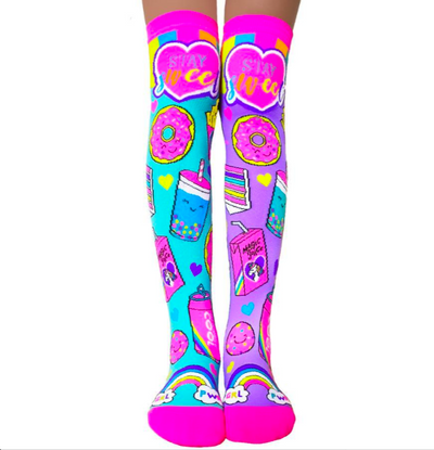 MADMIA Sweets and Treats Kids & Adults Long Knee High Socks - Girls Pair - Multi