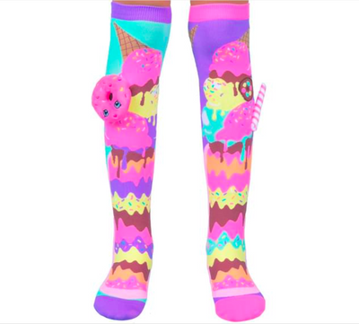 MADMIA Milkshake Girl’s Kids & Adults Long Knee High Socks - Pair - Pink/Purple