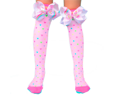 MADMIA Sprinkles Socks Toddler Long Knee High Socks - Girl’s Pair - Pink