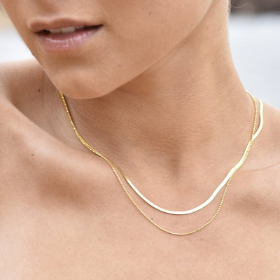 Culturesse Ellamae Fine Dual Chain Necklace (Gold Vermeil)