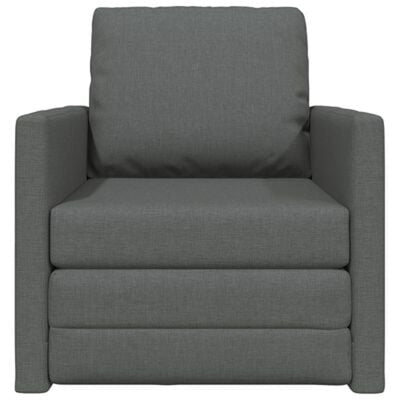 Floor Sofa Bed 2-in-1 Dark Grey 74x77x81 cm Fabric
