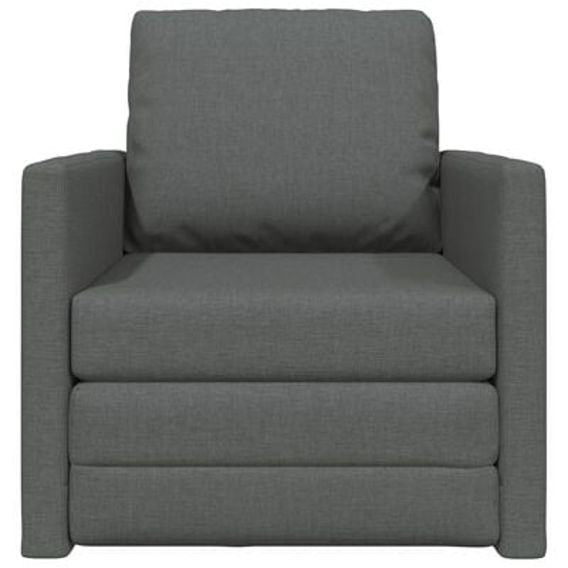 Floor Sofa Bed 2-in-1 Dark Grey 74x77x81 cm Fabric