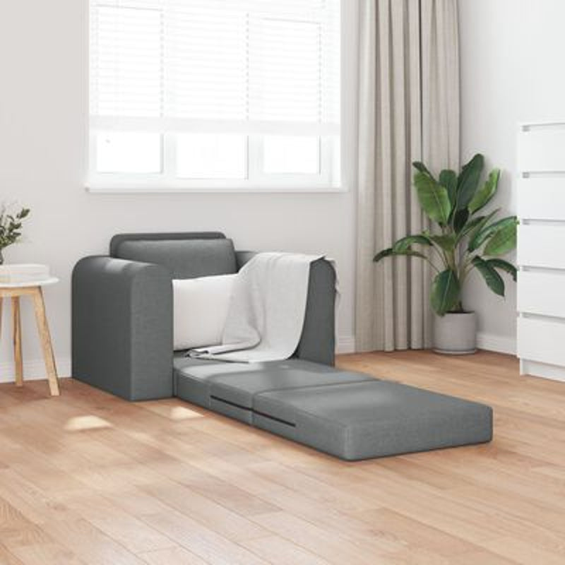 Floor Sofa Bed 2-in-1 Dark Grey 98x71x83 cm Fabric