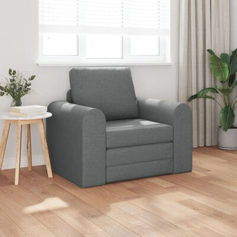 Floor Sofa Bed 2-in-1 Dark Grey 98x71x83 cm Fabric