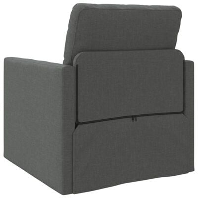 Floor Sofa Bed 2-in-1 Dark Grey 74x77x81 cm Fabric