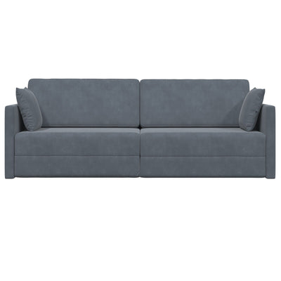 Floor Sofa Bed 2-in-1 Dark Grey 213x144x60 cm Velvet