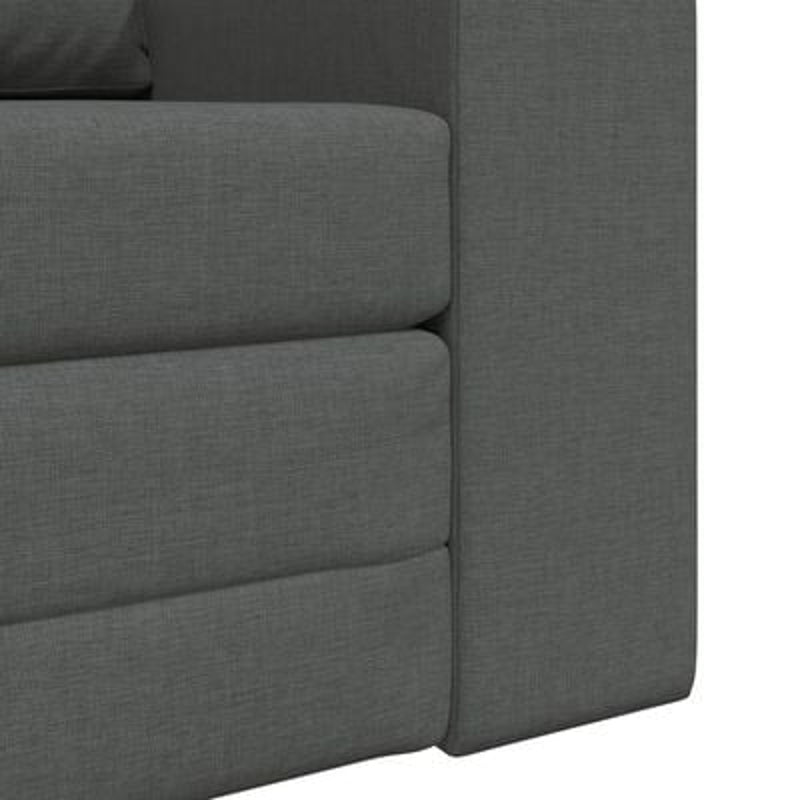 Floor Sofa Bed 2-in-1 Dark Grey 98x71x83 cm Fabric