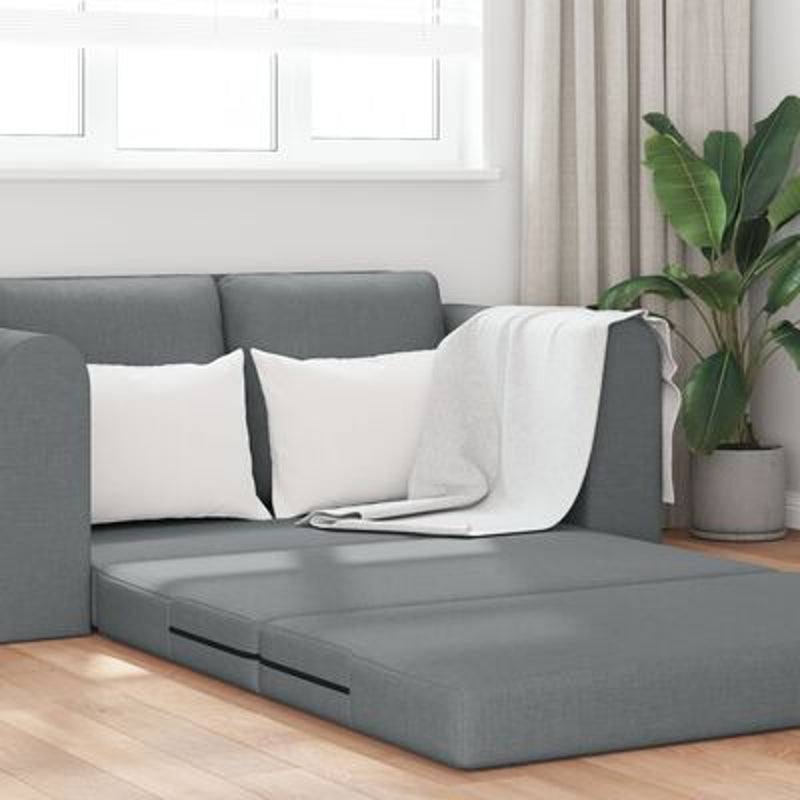 Floor Sofa Bed 2-in-1 Dark Grey 148x71x83 cm Fabric