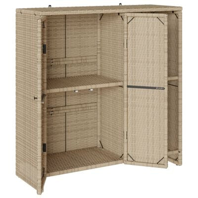 Storage Cabinet Beige 100x36x102 cm Rattan