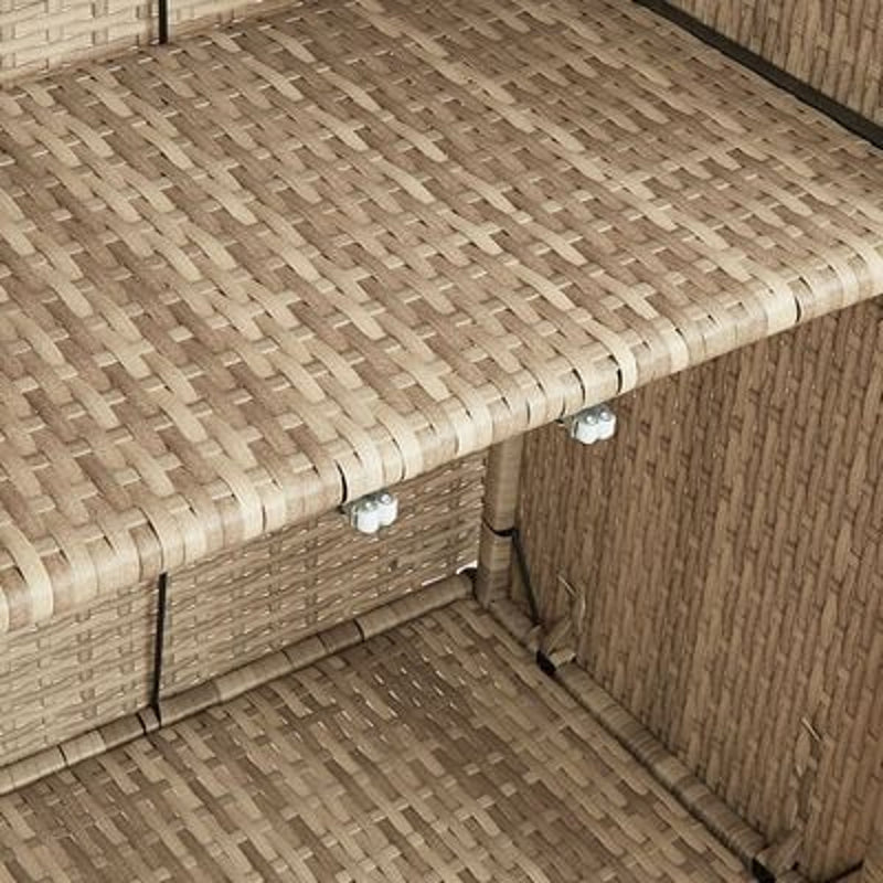 Storage Cabinet Beige 100x36x102 cm Rattan