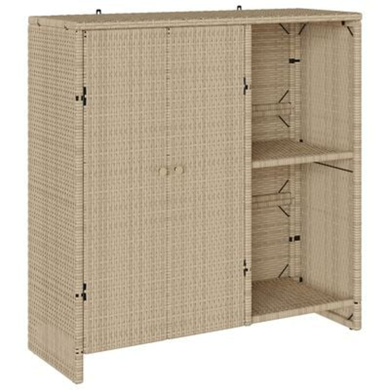 Storage Cabinet Beige 100x36x102 cm Rattan